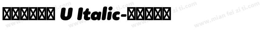 汉仪文润宋韵 U Italic字体转换